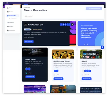 holito platform dashboard interface showing community management features